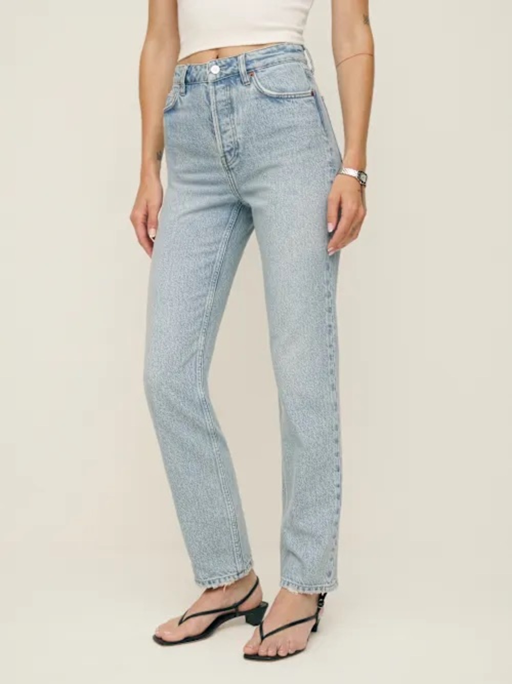 Reformation Cynthia High Rise Straight Jeans Cloquet - Size 25